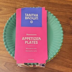 Tabitha Brown Stoneware Appetizer Plates, New